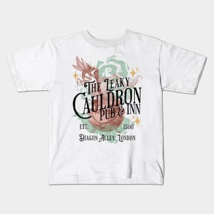 The Leaky Cauldron Pub and Inn Magical Drinks Design Kids T-Shirt